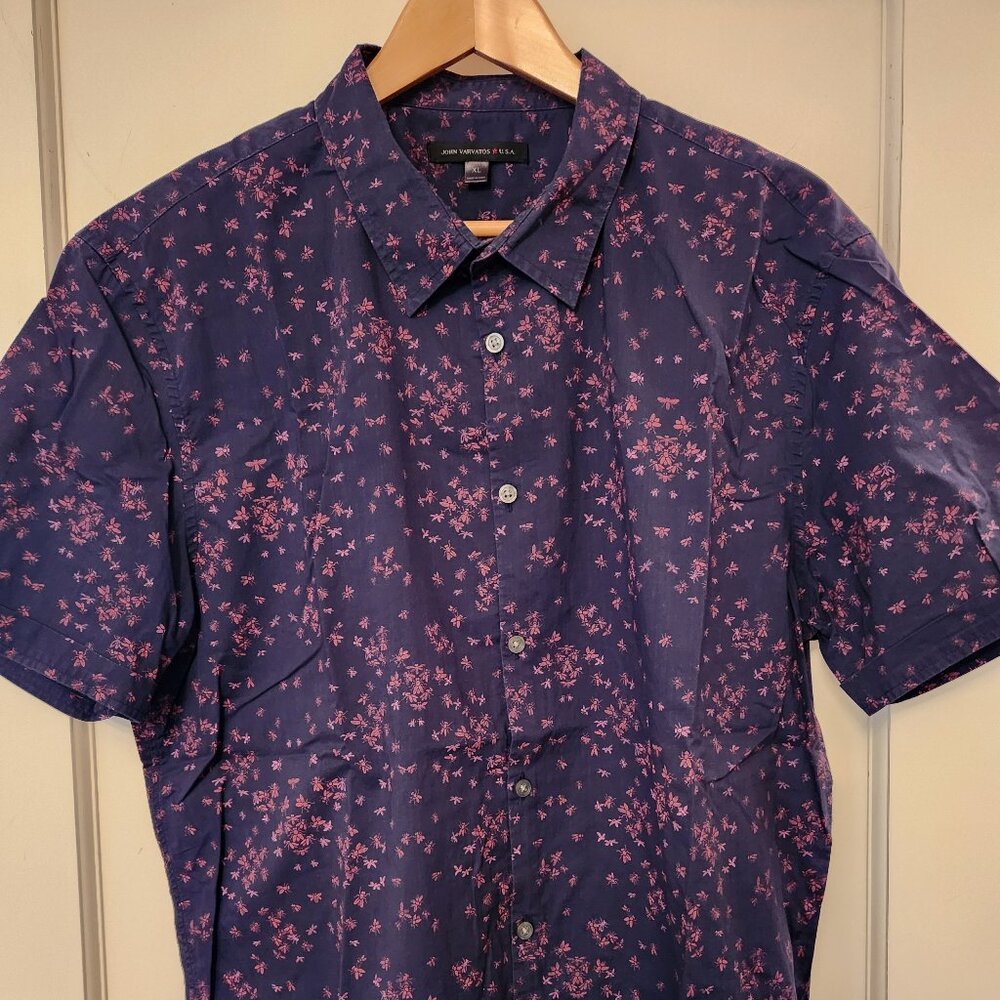 Men's S/S cotton button down shirt